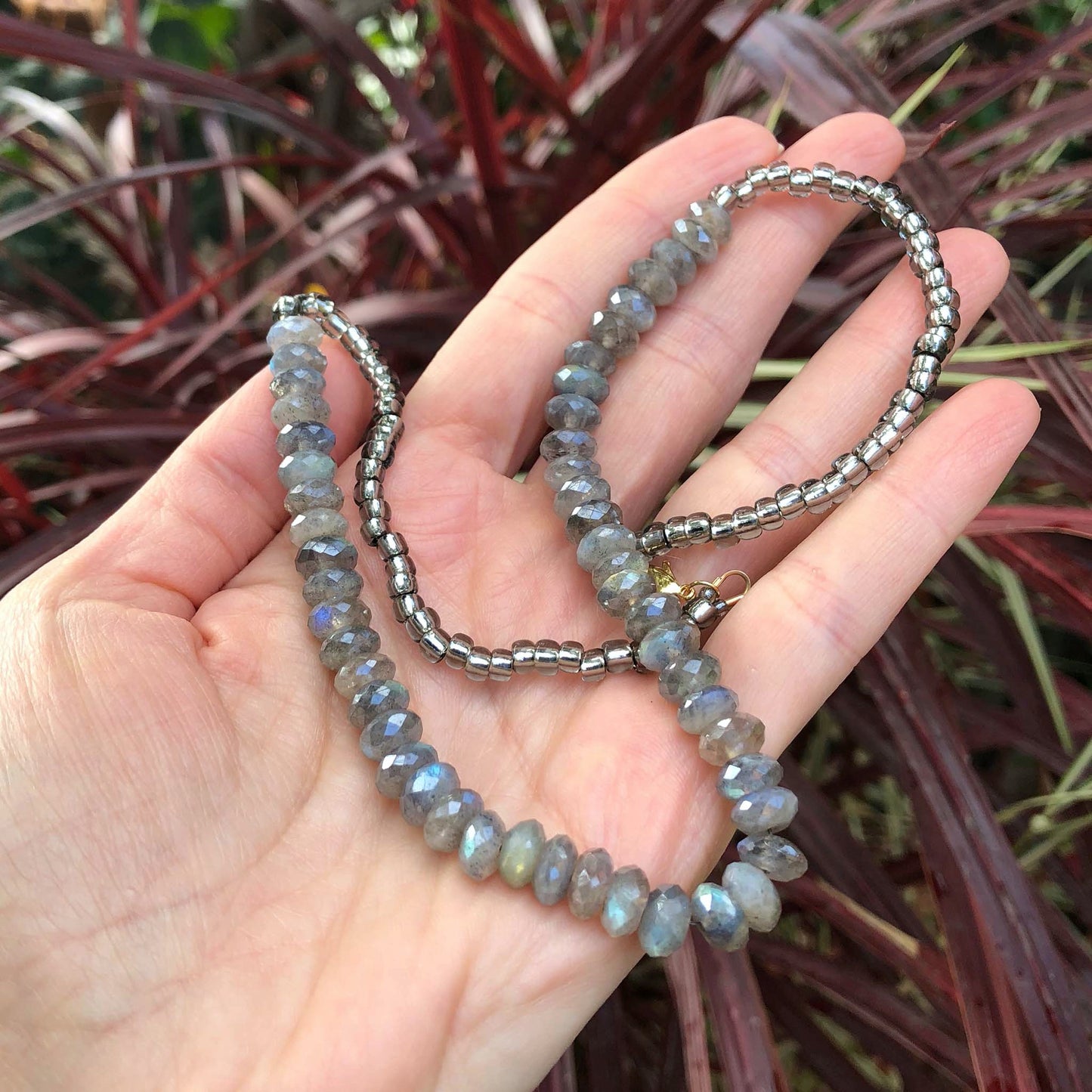 Labradorite & Japanese seed bead