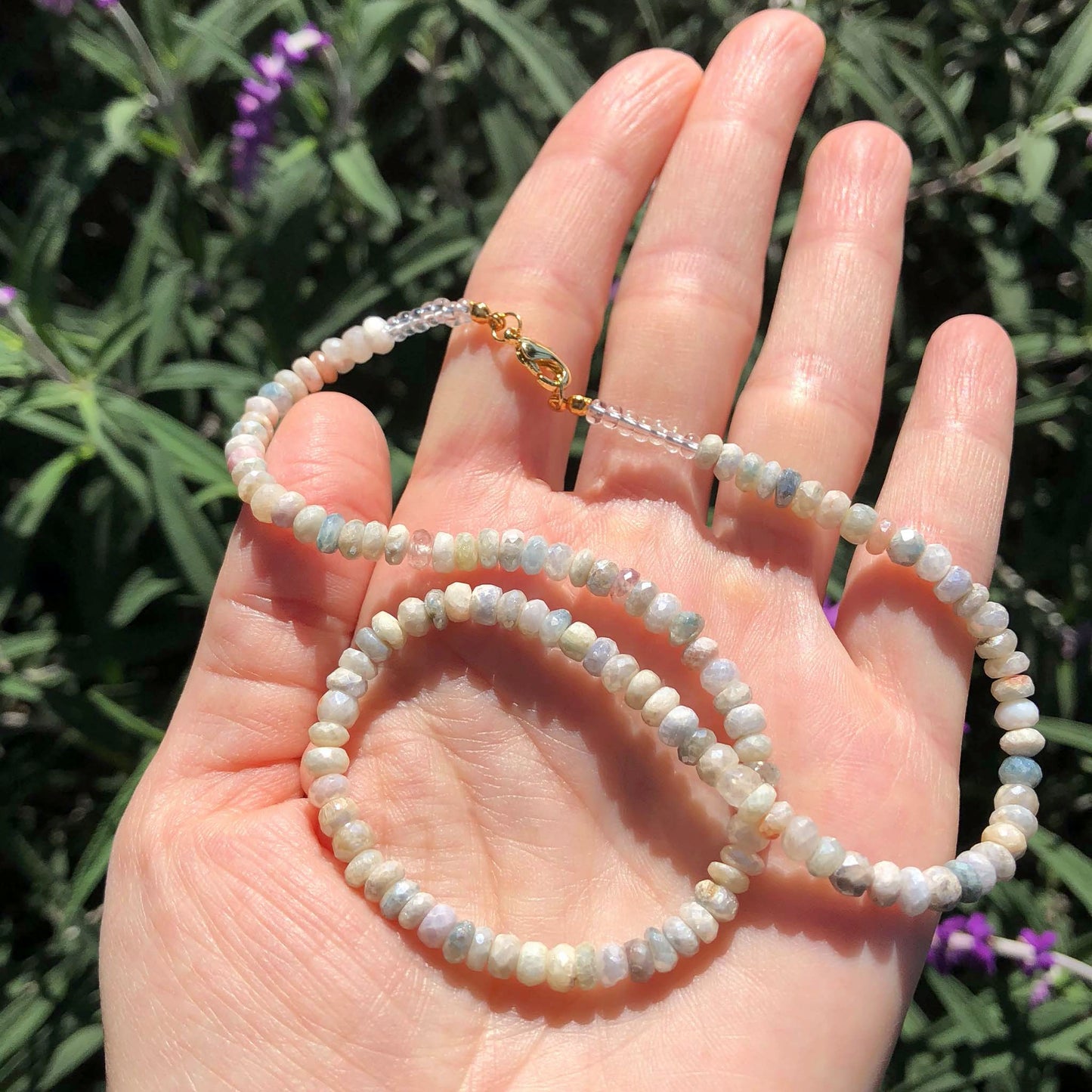 AB coated Moonstone